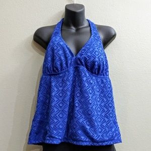 Catalina Vibrant Blue Laser Cut Tank Top L/G 12-14
